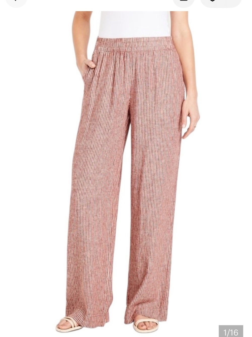 Old Navy Wide-Leg Linen-Blend Pants